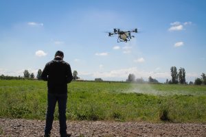 fumigación con drones agrícolas