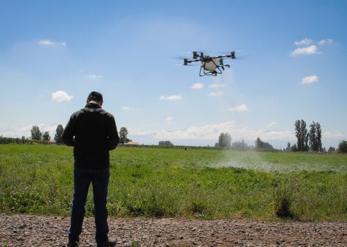fumigación con drones agrícolas