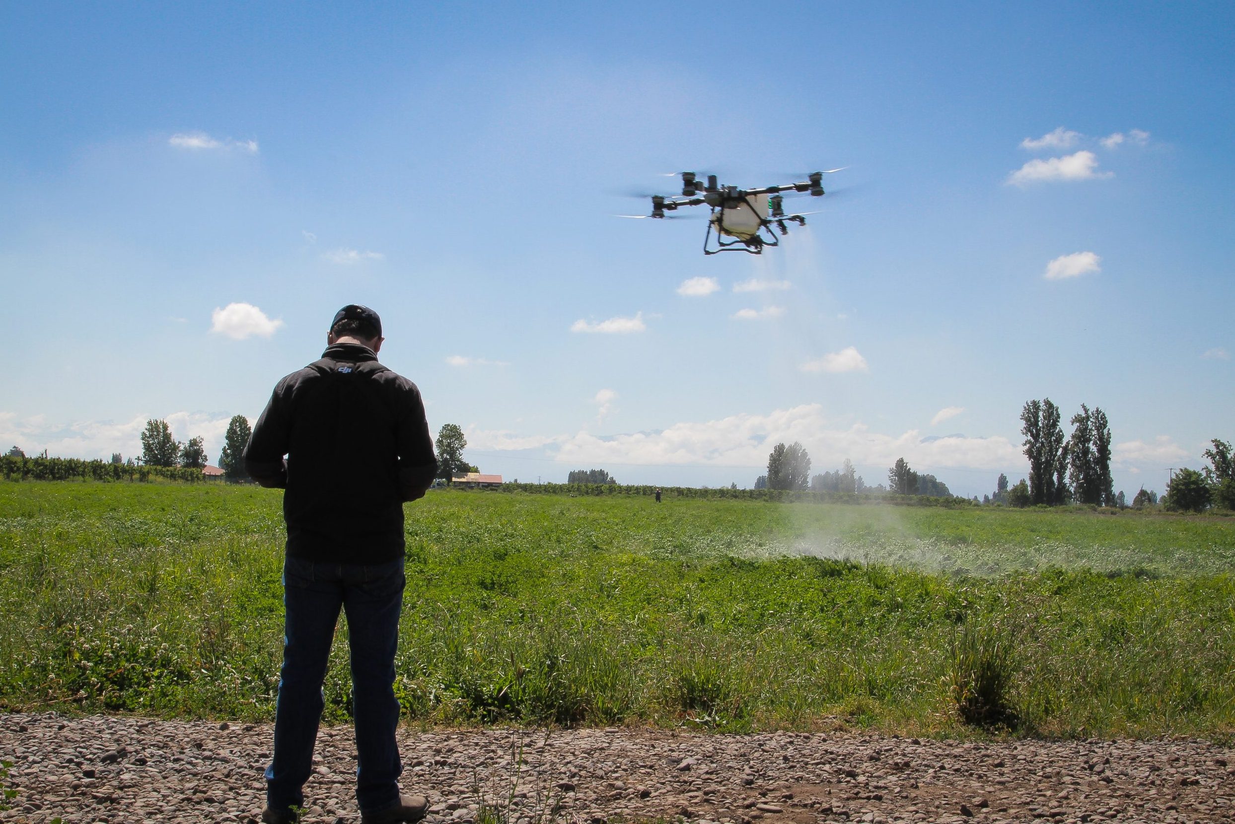 fumigación con drones agrícolas